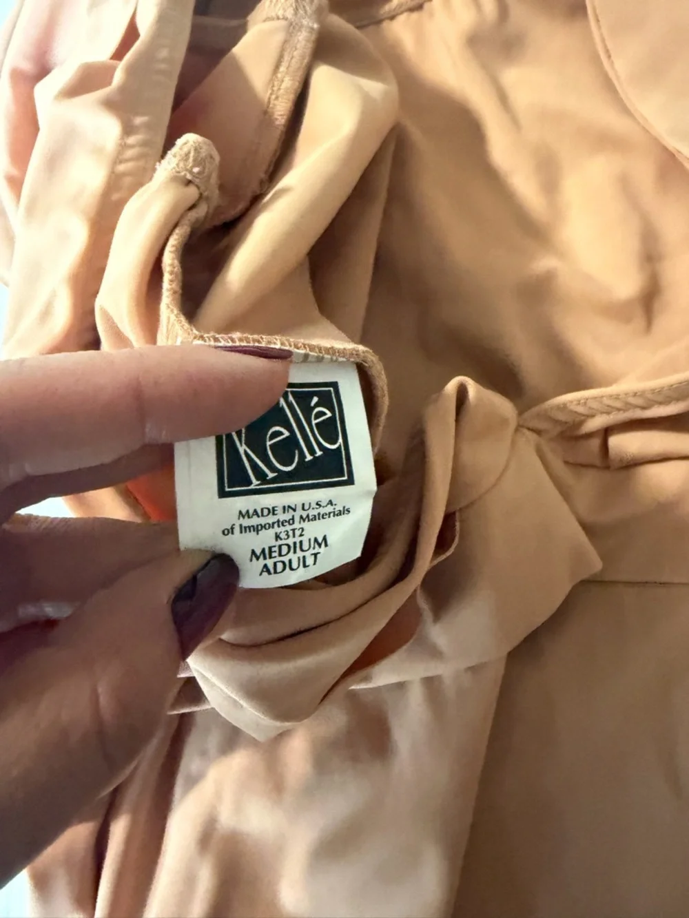 Kelle solo dance costume tan blush pink chasing clouds 2 piece leotard shorts MA